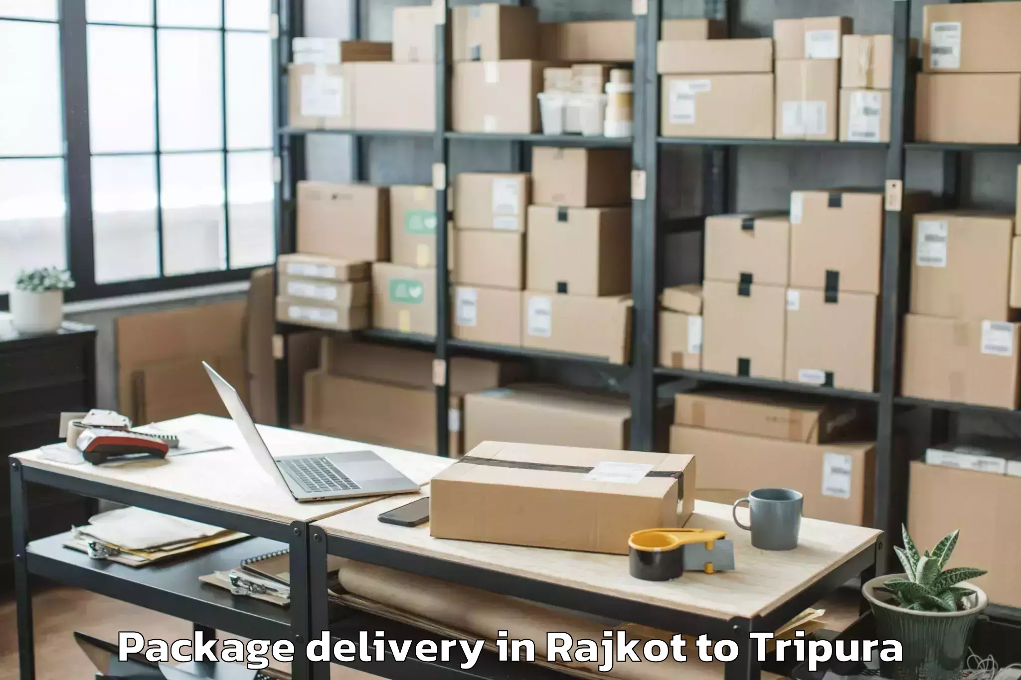 Reliable Rajkot to Gournagar Package Delivery